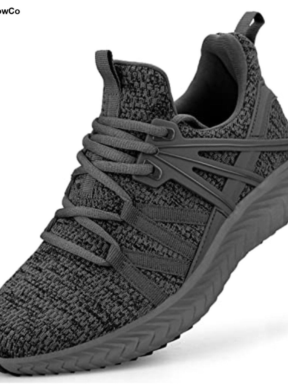 Women's Slip On Running Sneakers Lightweight Knit Walking Tennis Shoes Lace Up